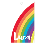Tarjetas largas con cinta de Arcoiris 24u Pers